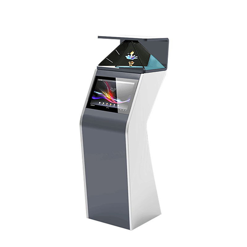 270 degree landing interactive holographic cabinet advertising machine