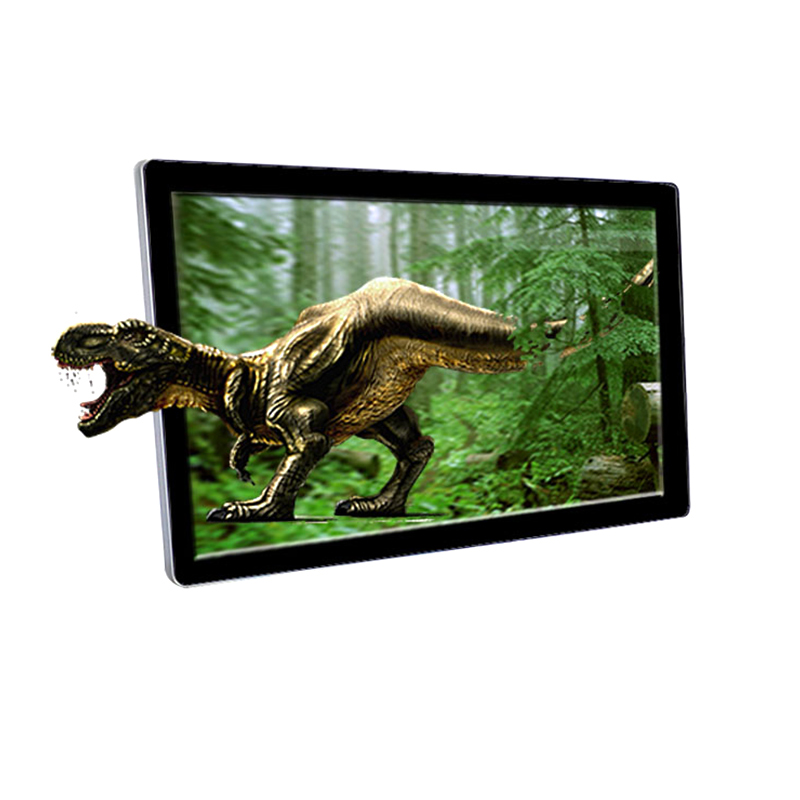 Naked eye 3D wall hanging horizontal screen, round angle