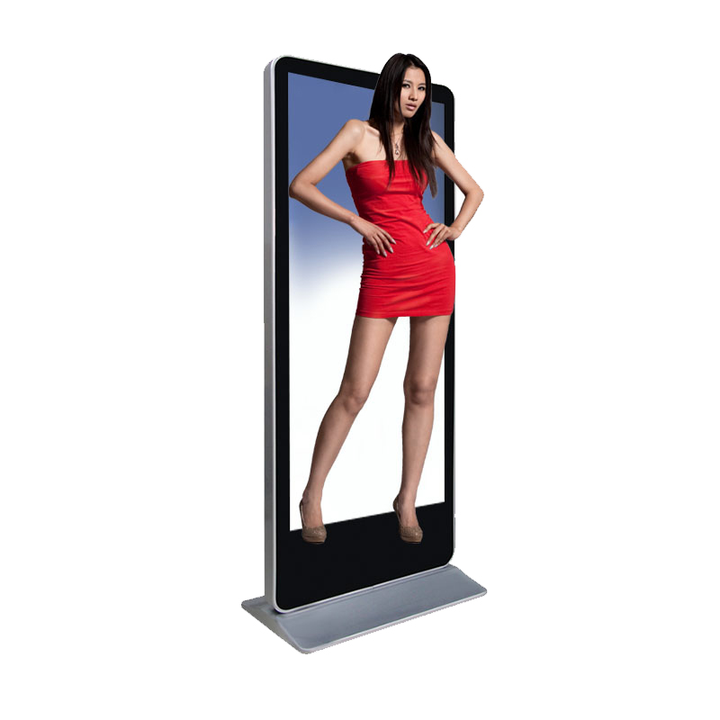 Naked eye 3D vertical landing advertising machine, round corner